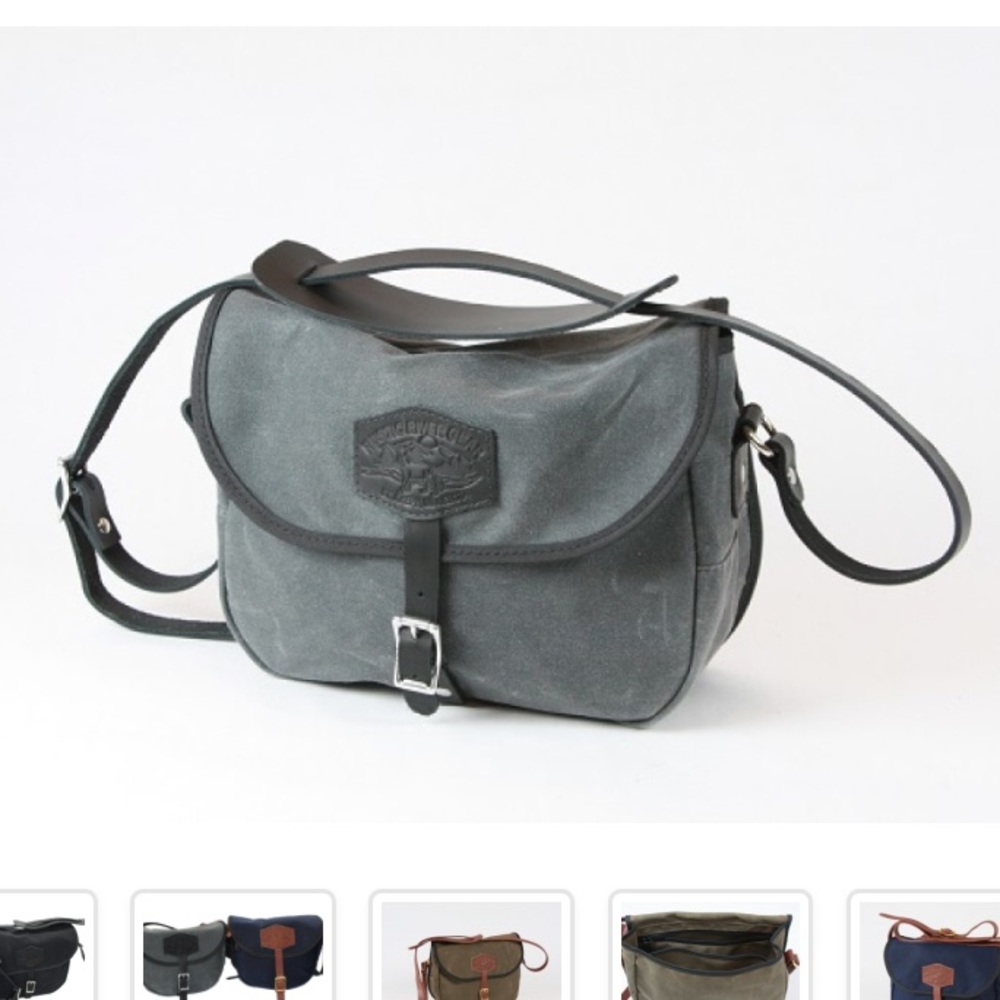 Rustic River Gear Gray Crossbody Bag with Black Strap